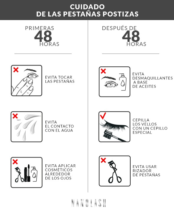 Cómo cuidar las pestañas postizas